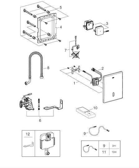 Grohe Tectron Skate Spülplatte für Einspüliges Καζανάκι Edelstahl