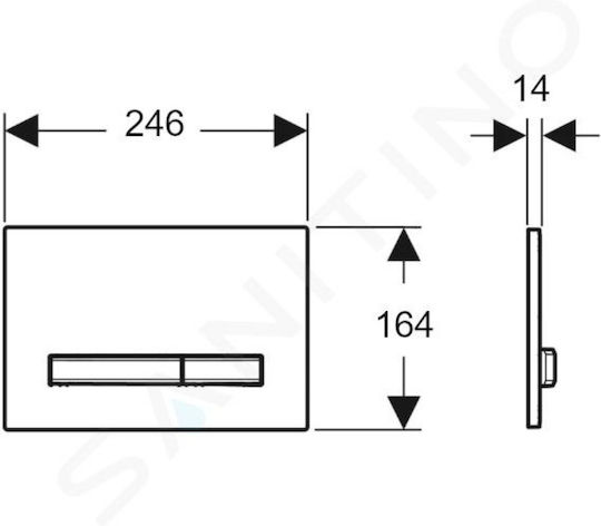 Geberit Sigma 50 Πλακέτα για Καζανάκια Διπλής Λειτουργίας