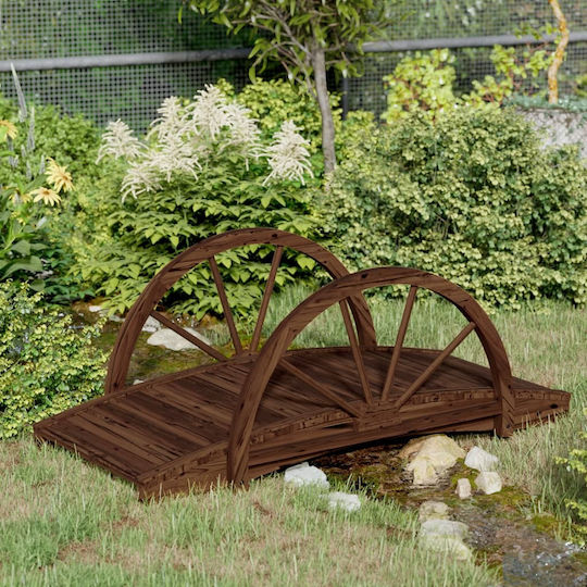 vidaXL Decorative Bridge Garden Wooden 99x50x38 cm. 99cmx50cmx38cm 363338