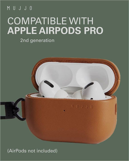 Mujjo Калъф Кожа в Кафяв цвят за Apple AirPods Pro 2