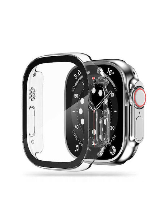 Plastic Case with Glass in Transparent color for Apple Watch 49mm