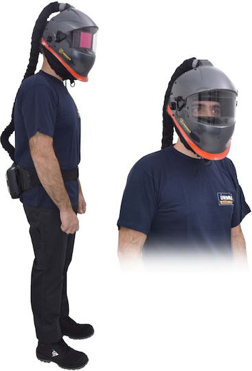 Imperia Electronic Welding Helmet Optical Field 65x270mm with Active Air Filter Gray