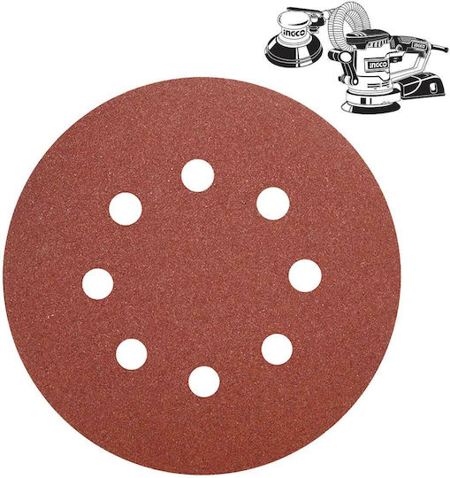Ingco Orbital Sander Sanding Sheet K120 / K80 with Holes 150x150mm Set 5pcs