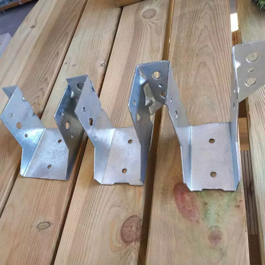 Showood Beam Shoe for Pergola Νο 8 made of Metal 8x8cm 1pcs with 22% Slope