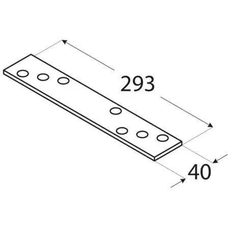 Showood Σύνδεσμος για Πέργκολα από Ξύλο 29.3x4cm