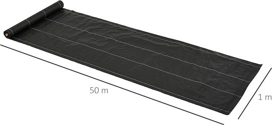 Outsunny 845-482V01 Ύφασμα Εδαφοκάλυψης 50x1m Μαύρο