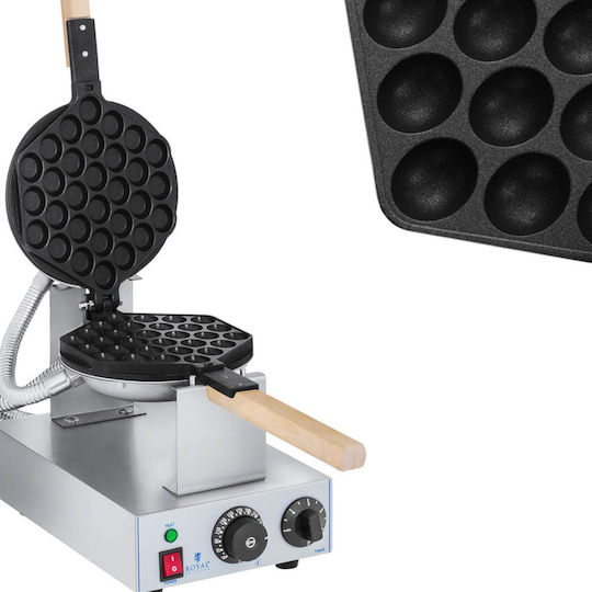 Royal Catering RCWM 1400 B Επαγγελματική Βαφλιέρα Μονή για Βάφλες σε Σχήμα Bubble