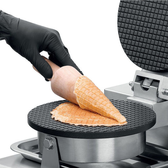 Bartscher Commercial Waffle Maker Single Rotating for Round Waffles 370276