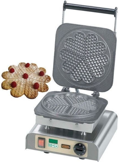 Neumarker Big Heart Commercial Waffle Maker Single 90° Opening for Flower Shape Waffles 12-40720DT
