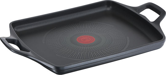 Tefal Robusto Αντικολλητική Πλάκα Ψησίματος με Αλουμινίου Λεία Επιφάνεια 26x32εκ.