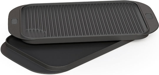 Thermogatz Baking Plate Double Sided with Cast Iron Flat & Grill Surface No 3 48x26x2cm