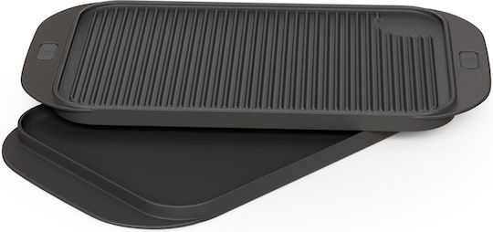 Thermogatz Baking Plate Double Sided with Cast Iron Flat & Grill Surface No 3 48x26x2cm