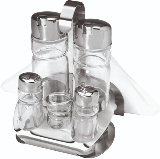 GTSA Oil and Vinegar Dispenser Set Set with Stand 21-3413Α 6 Positions