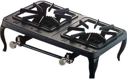Foker Europa LPG Cooktop Double 8kW 55x37x16.5cm