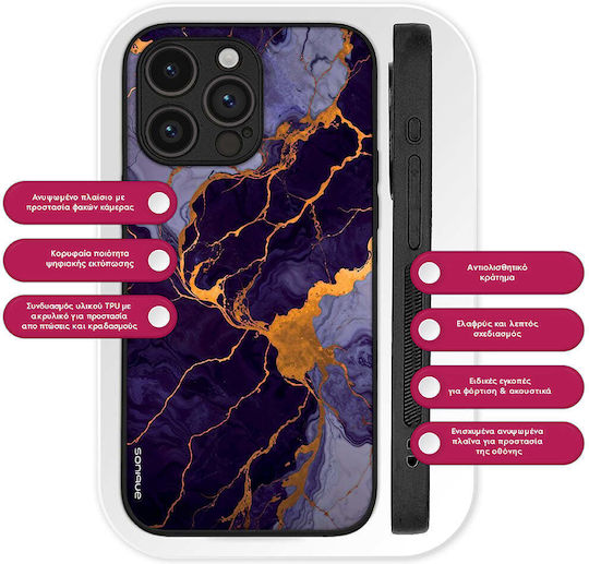 Sonique Marble Series калъф за Realme GT Neo 2 5G, Realme GT 2 5G, Realme GT Neo 3T 5G Лилав