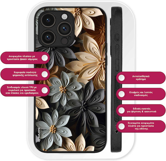 Sonique 3D Flower Series калъф за Realme GT Neo 2 5G Realme GT 2 5G Realme GT Neo 3T 5G Сив