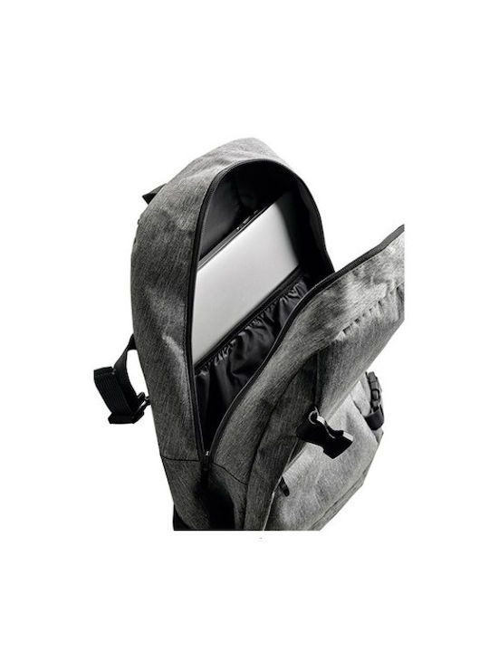 Sol's Wall Street Grau Melange Schulranzen Rucksack für Junior High-High School mit Flaschenhalter Grau 13lt 29 x 12.5 x 45cm
