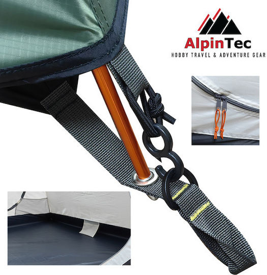 AlpinPro Olympus 1 Χειμερινή Σκηνή Camping Πράσινη με Διπλό Πανί για 2 Άτομα