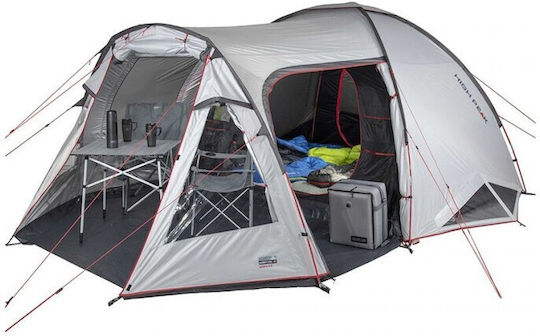 High Peak Amora 5.0 Campingzelt Tunnel Gray mit Doppeltuch 4 Jahreszeiten für 5 Personen 500x280x180cm
