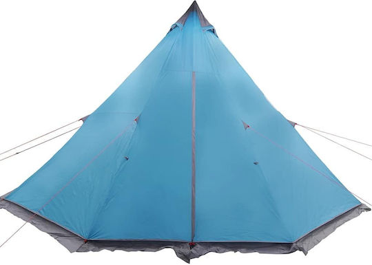 vidaXL Tipi Camping Tent Teepee Blue for 6 People 486x486x280cm