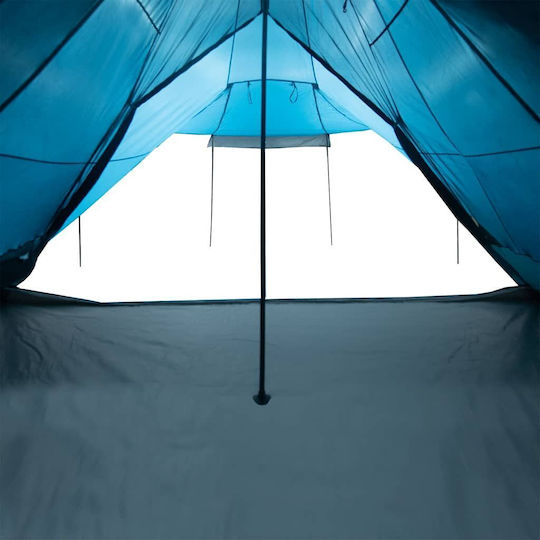 vidaXL Tipi Camping Tent Teepee Blue for 6 People 486x486x280cm