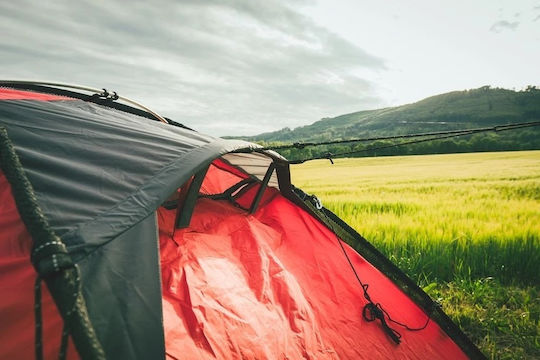 Husky Expedition Felen Camping Tent Igloo Red with Double Cloth for 3 People 370x220x135cm