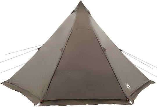 vidaXL Tipi Campingzelt Braun für 6 Personen 486x486x280cm