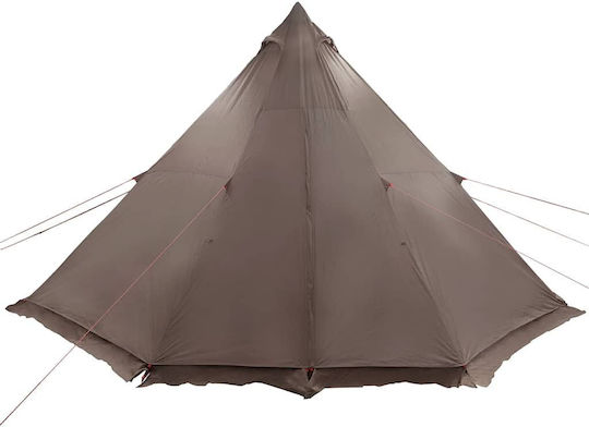 vidaXL Tipi Campingzelt Braun für 6 Personen 486x486x280cm