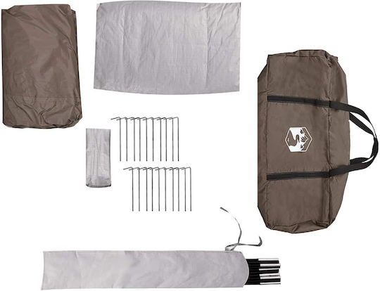 vidaXL Tipi Campingzelt Braun für 6 Personen 486x486x280cm