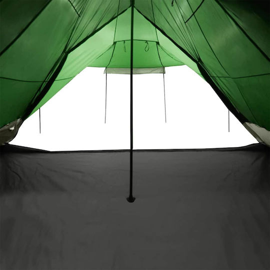 vidaXL Cort Tip Teepee Verde pentru 6 Persoane 486x486x280cm