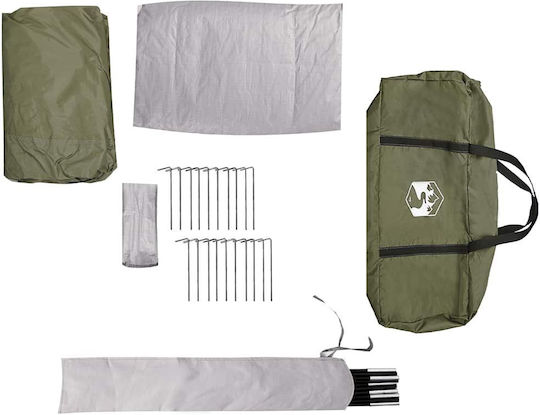 vidaXL Tipi Campingzelt Khaki für 6 Personen 486x486x280cm