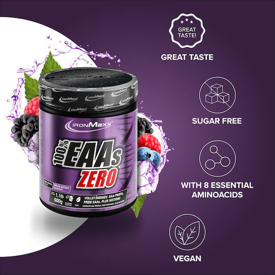 IronMaxx 100% EAAs Zero 500gr Fructe de pădure sălbatice