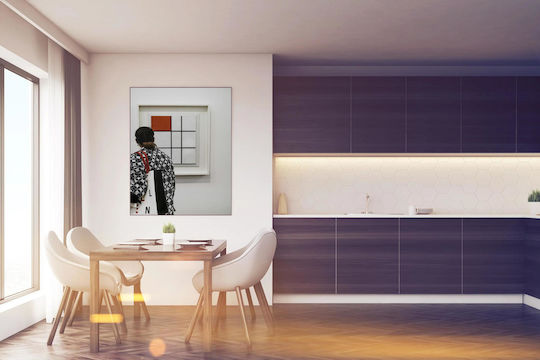 Πίνακας Woman Viewing Abstract Art Γυναίκα Βλέπει Αφηρημένη Τέχνη 100x150
