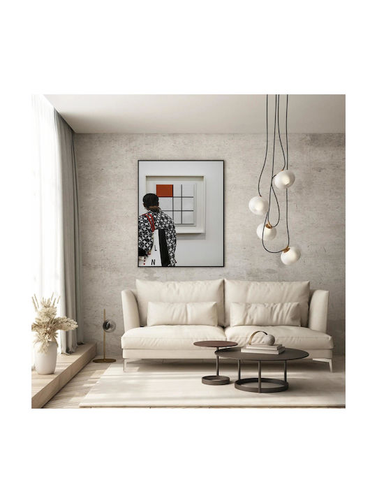 Πίνακας Woman Viewing Abstract Art Γυναίκα Βλέπει Αφηρημένη Τέχνη 60x90