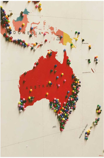 Map Pins Painting 100x150