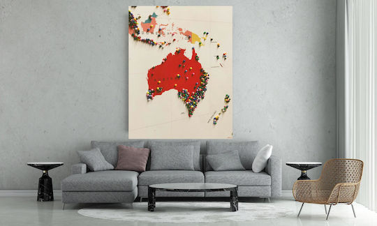 Map Pins Painting 50x80