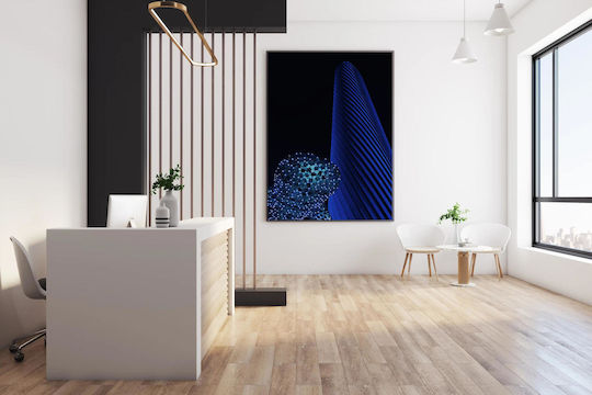 Abstract Blue Night Painting 40x65