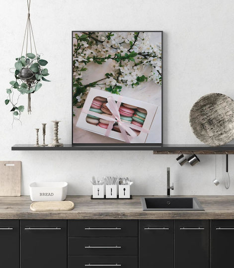 Painting Gift Box Macarons Flowers 80x120