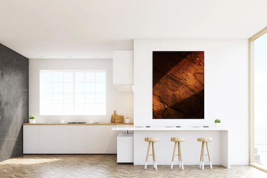 Ретро Карта на Северна Америка Картина 40x50
