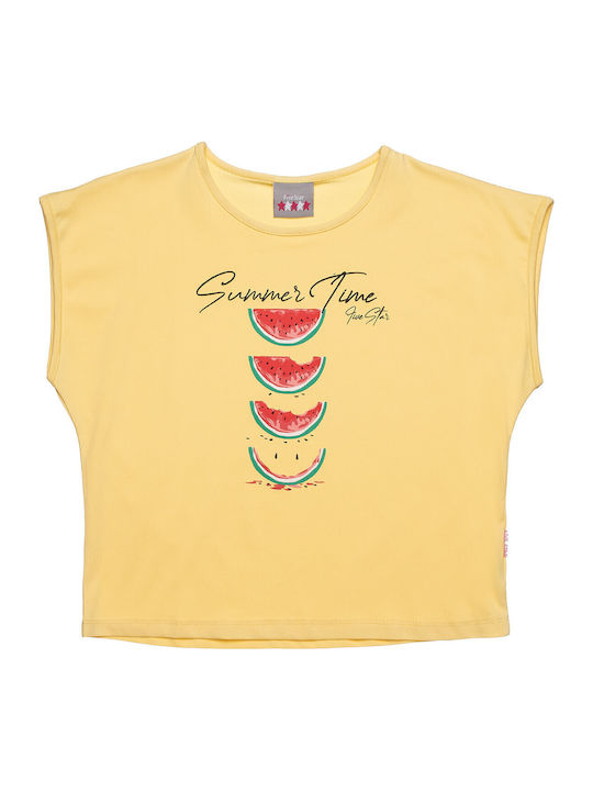 Kids' Set with Leggings Summer 2pcs Yellow
