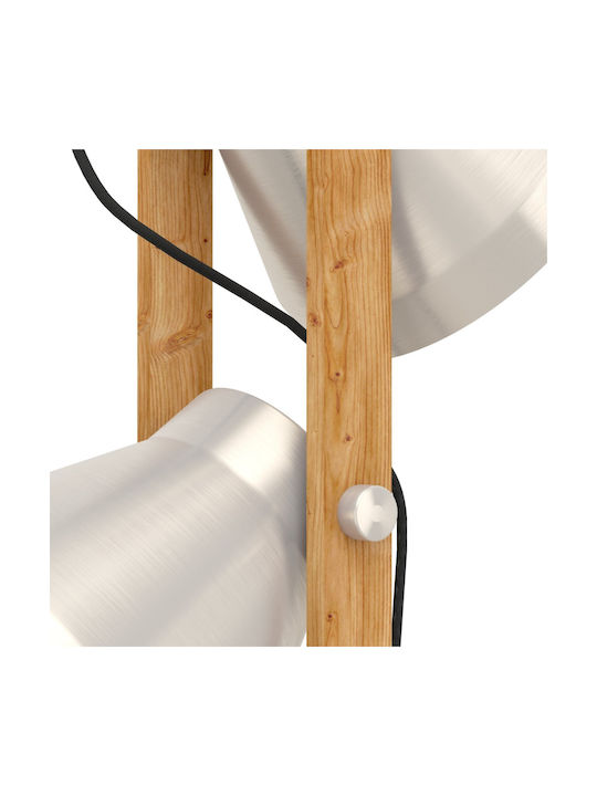 Eglo Cawton Floor Lamp H134.5xW29cm. with Socket for Bulb E27 Brown
