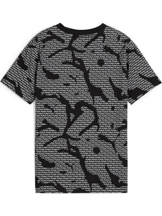 PUMA T-shirt Μαύρο / Λευκό
