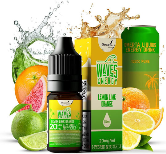 Omerta Έτοιμο Υγρό Αναπλήρωσης Waves Energy Lemon Lime Orange 10mg 10ml