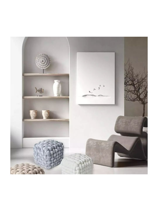 Πουφ Σκαμπό Αδιάβροχο 2272 Grey 43x43x40cm