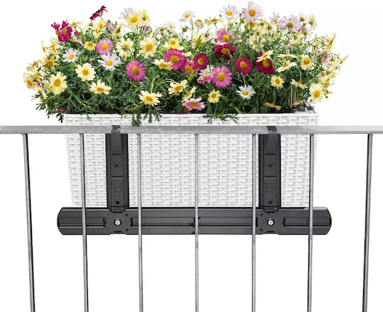 Lechuza Balconera Cottage Self-watering Planter Box Plastic White 100x19x19cm.