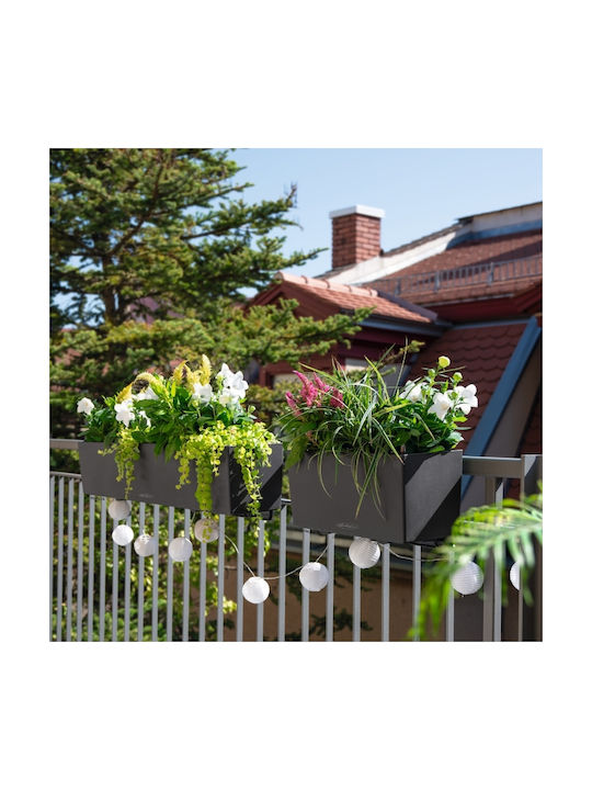 Lechuza Self-watering Planter Box Plastic Slate 40x19x19cm.