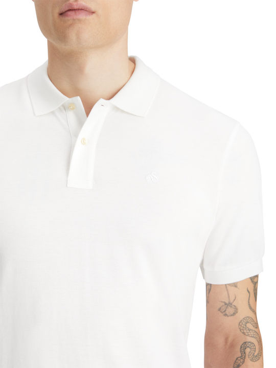 Core Polo Herrenbluse Kurzarm Weiß