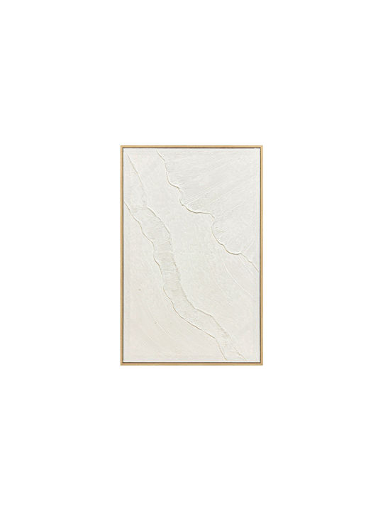 Atmosphera 3D Wanddekoration Handgefertigtes Beigefarbenes Stoffschild 116x3,8x75cm