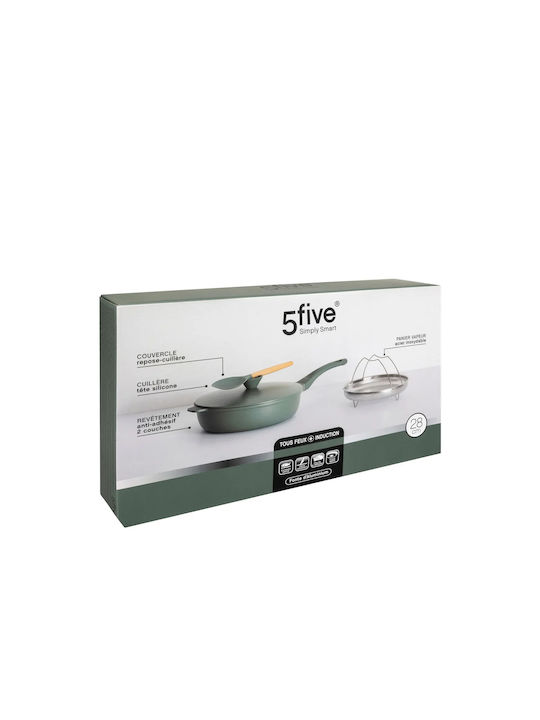 5Five Aluminum Pan with Lid with Ceramic Coating 28cm