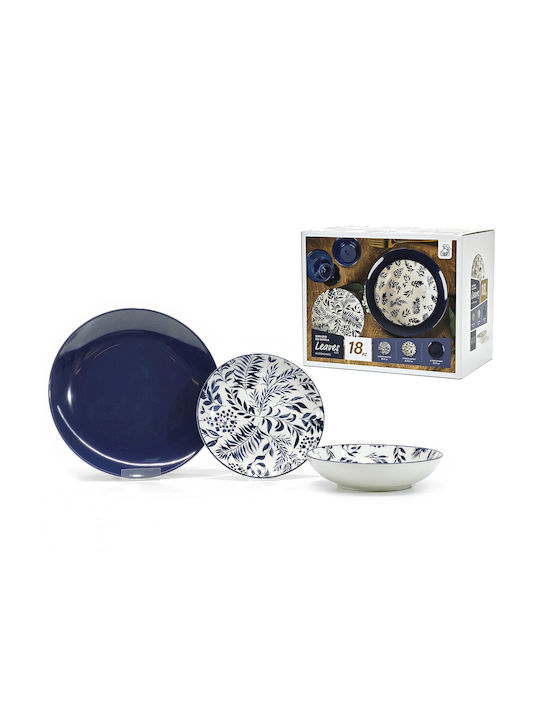 ArteLibre Blue Porcelain Dinnerware Set 18pcs
